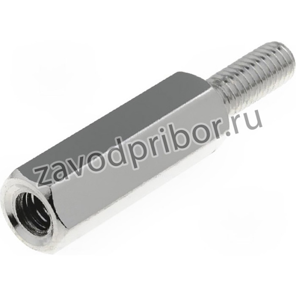 213X15, Дистанцирующая стойка с резьбой, 15мм, Внутр.резьба: M3, латунь