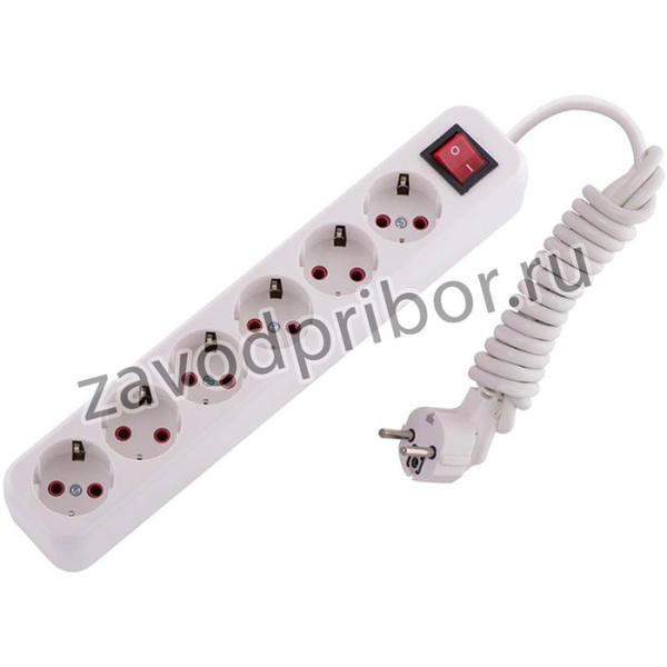 Удлинитель 6х2м с заземл. 16А IP20 Lila с выкл. LEZARD 720-0602-602