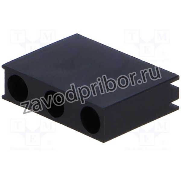 FIX-LED-331, Корпус LED, 3мм, полиамид, угловой, черный, UL94V-2, Кол-во диод: 3