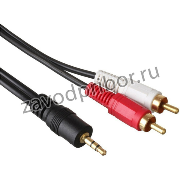 Кабель аудио ExeGate EX-CCA-458-10.0 (3.5mm Jack M/2xRCA M, 10м, позолоченные контакты)