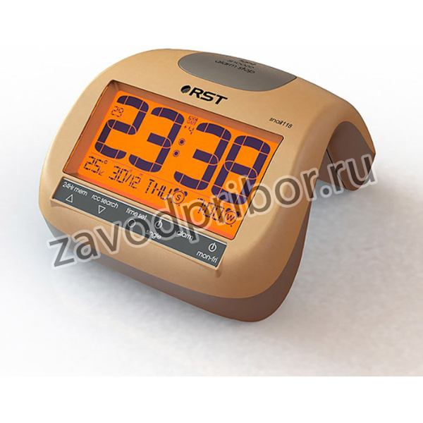 88118 RST Радиоконтролируемые часы с будильником. Золото. EAN 7316040881183