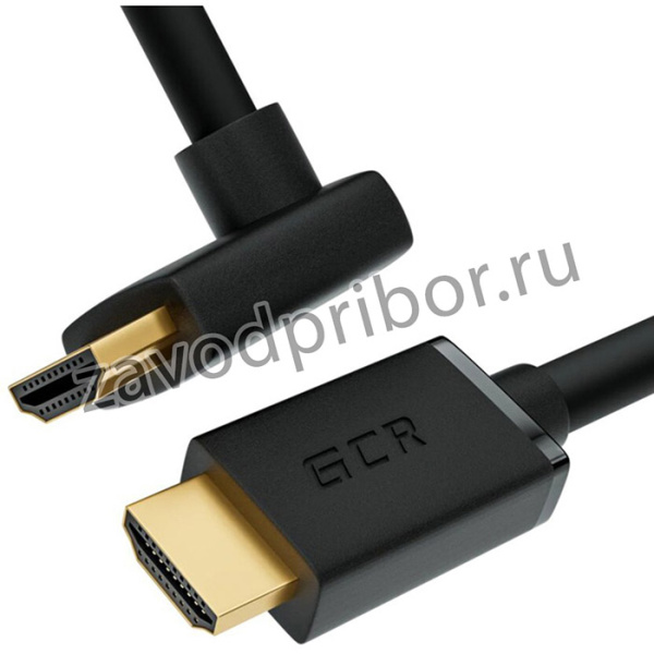 GCR-52320, GCR Кабель 3.0m HDMI 2.0, M/M верхний угол, черный, HDR 4:2:2, Ultra HD, 4K 60 fps 60Hz/5K*30Hz, 3D