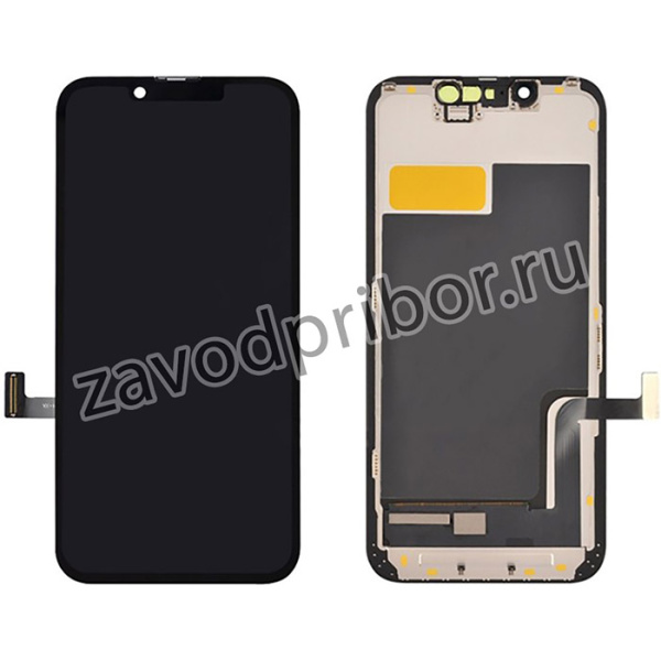 Дисплей (экран) в сборе с тачскрином для iPhone 13 mini черный с рамкой (OLED LCD)