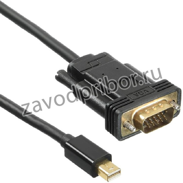 Кабель Mini DisplayPort - VGA, M/M, 2 м, Buro, чер, BHP MDPP-VGA-2