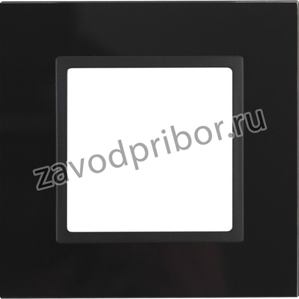 14-5101-05 ЭРА Рамка на 1 пост, стекло, Эра Elegance, чёрный+антр Б0034474