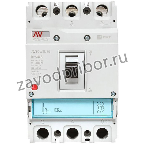 Выключатель автоматический 200А 80кА AV POWER-2/3 TR AVERES EKF mccb-23-200H-TR-av