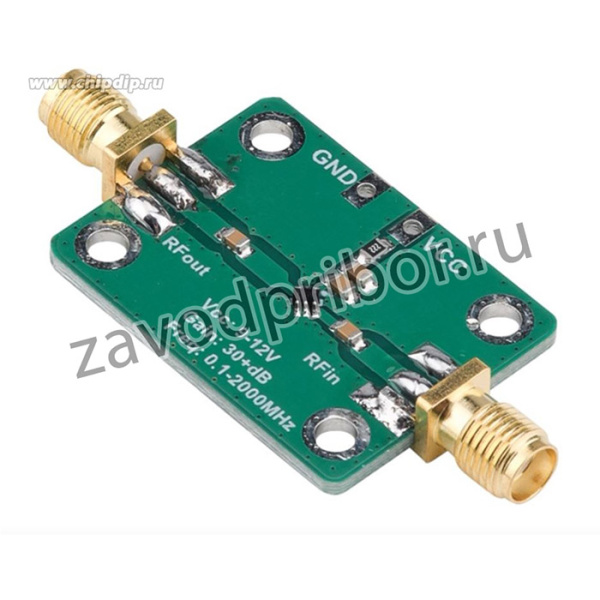 LNA Отладочная плата МШУ f=0,1-2000МГц vcc=9-12В, gain= +30dB