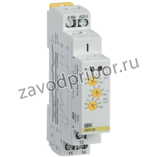 Реле повыш.напряжения ORV. 1ф 12 В DC ORV-02-DC12