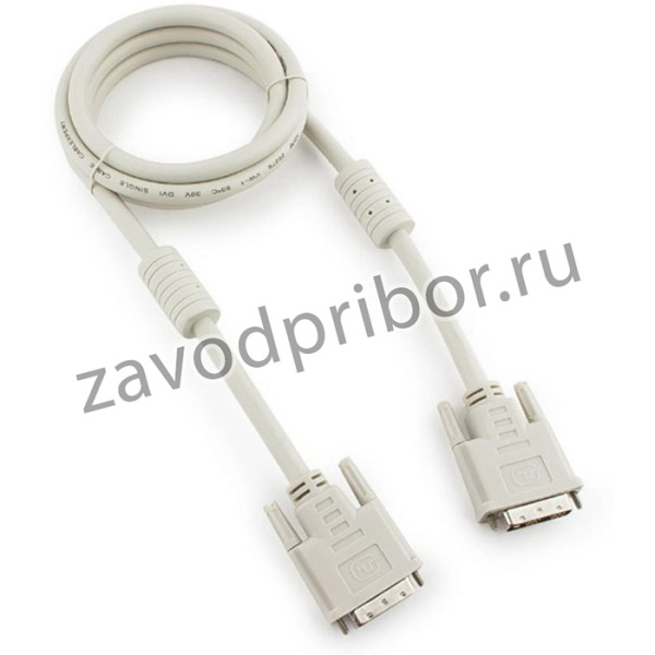 Кабель DVI-D, single link, 19M/19M, 1.8м, серый, экран, ферритовые кольца, пакет CC-DVI-6C
