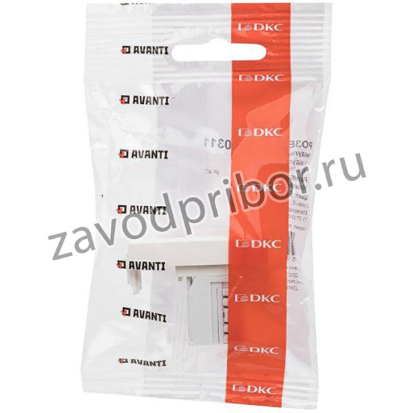 Розетка телефонная 1мод. Avanti "Белое облако" RJ12 модульная DKC 4400311