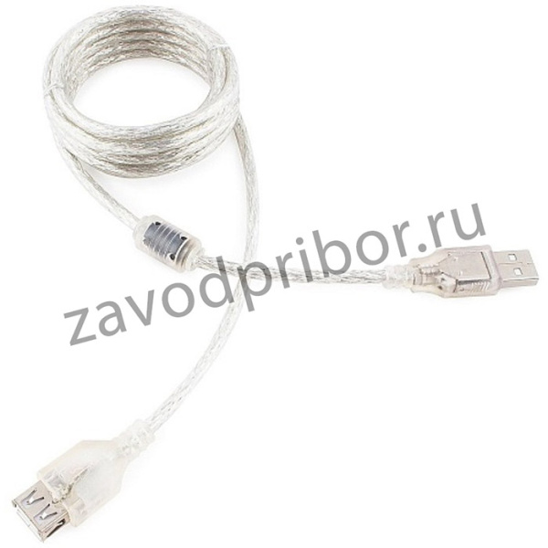 Кабель удлинитель USB2.0 Pro CCF-USB2-AMAF-TR-2M AM/AF 2м экран прозрачный