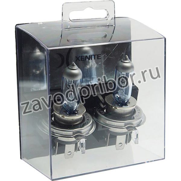 1007119, Лампа 12V H4 60/55W P43t +100% 3600К бокс (2шт.) Premium XENITE