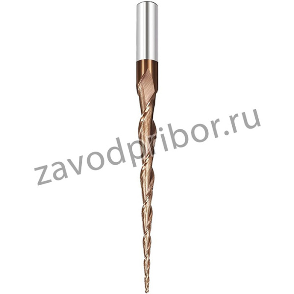 Фреза спиральная двухзаходная конусная сферическая R=0.5 D=1x15x50 S=3 133.031550.050