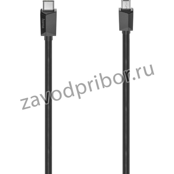 Кабель Hama H-200644 00200644 USB Type-C (m)-micro USB (m) 0.75м черный