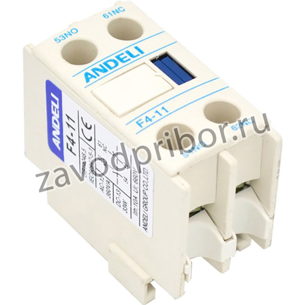 Приставка доп.контакты F4-11 1НО+1НЗ к Контактору CJX2 (ANDELI)