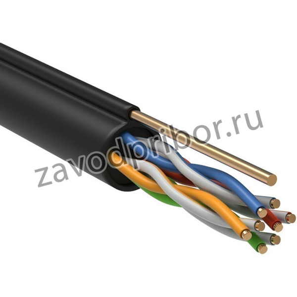 Кабель связи витая пара F/UTP кат. 5E 4 пары LDPE 1м трос черн. GENERICA ITK BC3-C5E04-359-305-G