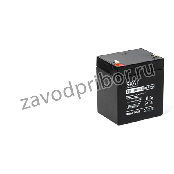 SKAT SB 12045L АКБ свинцово-кислотная тип AGM 12V 4,5Ач Iзар.1,35А, ножевые клеммы