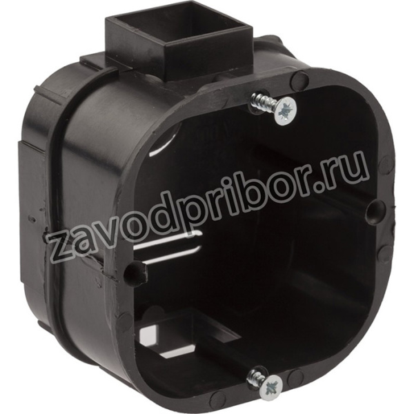 Коробка установочная ЭРА KUTS-60-60-43-s-black усиленная для твердых стен саморезы стыковочные узлы черная IP20 Б0052723