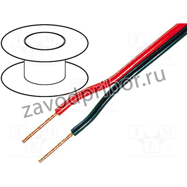 TAS-C102-0.75, Провод для громкоговорителей красно-черный 2x0,75мм2