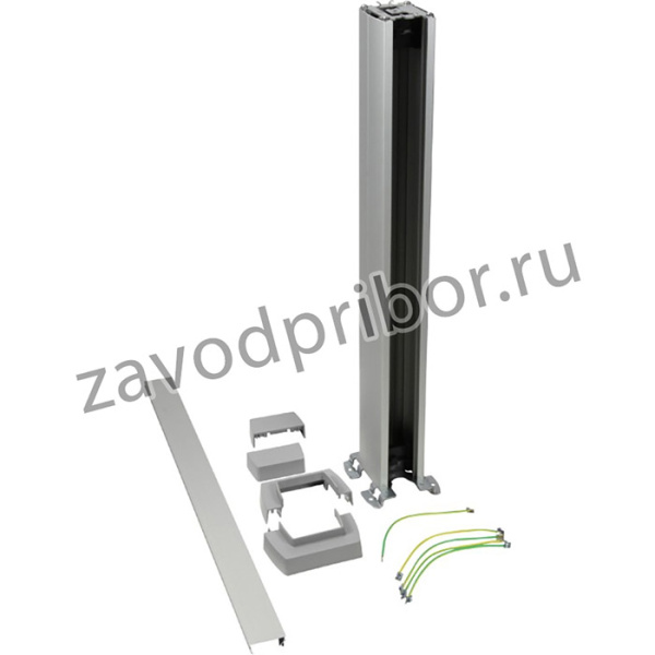 Мини-колонна 0,68m, 1 секция, корпус и крышка из алюминия, цвет алюминий