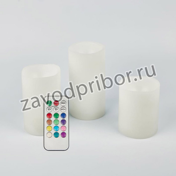 Светодиодная фигура на батарейках Свеча ULD-F052 RGB, RC CANDLE SET3 UL-00007259