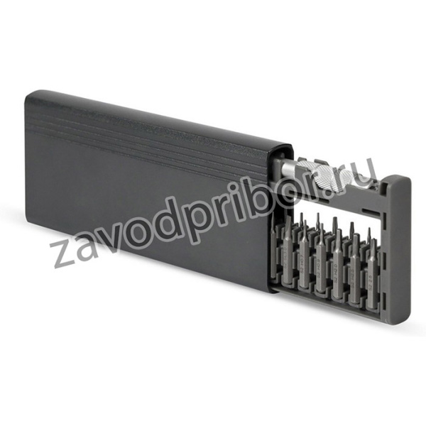 Отвертка с набором бит (насадок) 26 пред., мет.пенал, ст.S2, магнит. держ-ль бит SBT-SCBS-26P1met