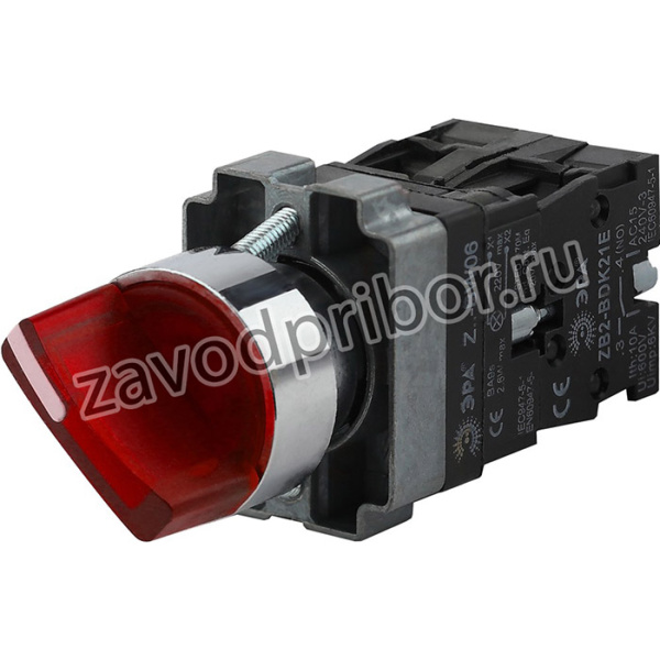 Переключатель ЭРА BSW90-BK-2-K04E LAY5-BK2465 2 положения красный Б0045689