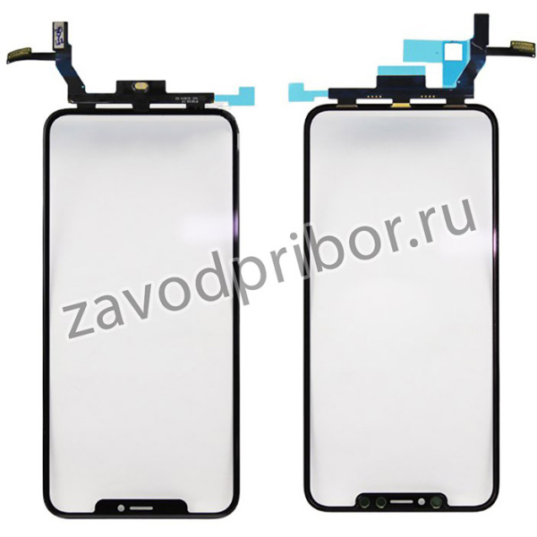 Сенсорное стекло (тачскрин) + OCA для iPhone XS Max (черный)