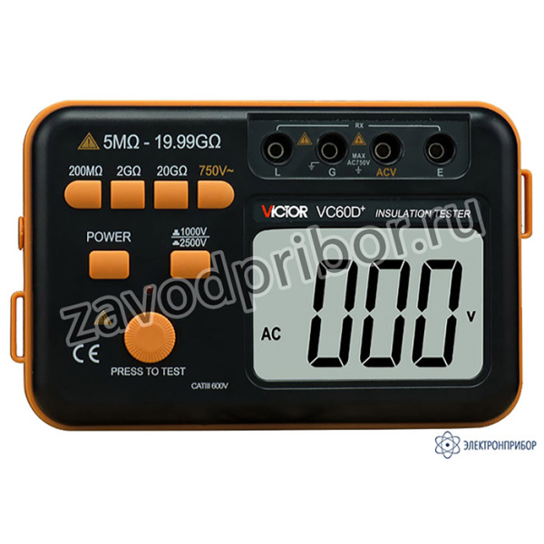 Victor VC60D+ — измеритель сопротивления изоляции
