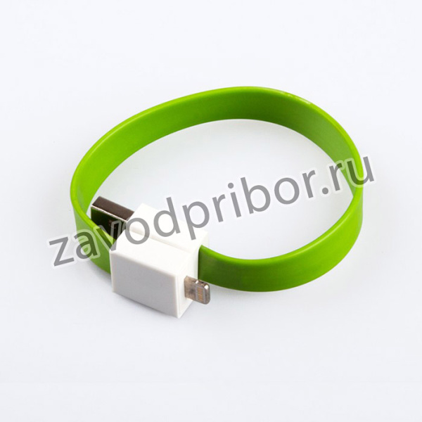 USB Дата-кабель на большом магните для Apple 8 pin, плоский, зеленый, европакет