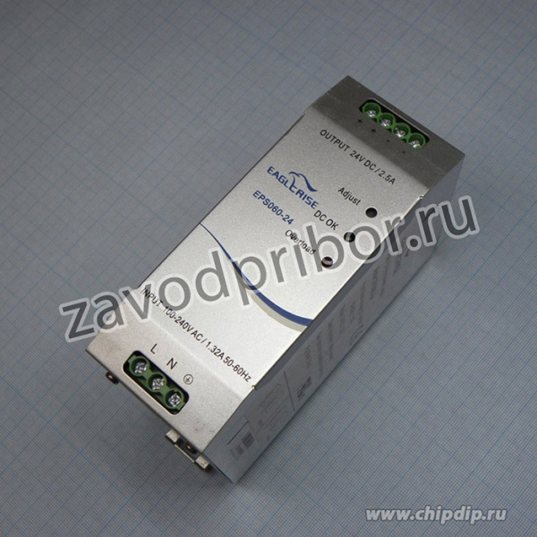 EPS060-24, Преобразователь AC/DC на DIN-рейку, 60Вт