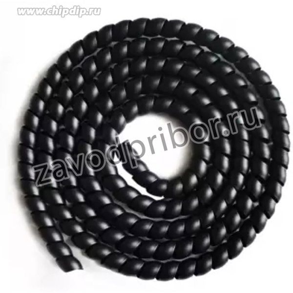 SG-26-C11-k2 - спиральная пластиковая защита, полипропилен, размер 26, выпуклая поверхность, цвет черный, длина 2 м