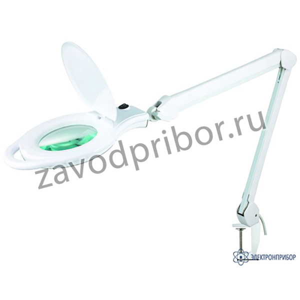 8060LED-A-U 5D — лампа-лупа со светодиодной подсветкой на струбцине