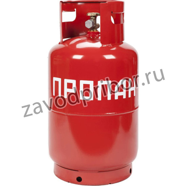 Баллон пропан 12 л. бытовой с вентилем ВБК НЗГА с предохранительным клапаном СВ-БАЛ12ВБКН