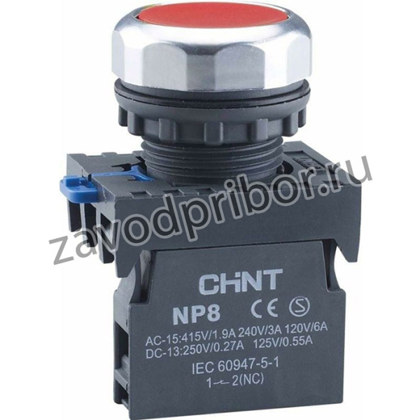 Кнопка управления NP8-01BN/4 без подсветки красная 1НЗ IP65 (R) 667231