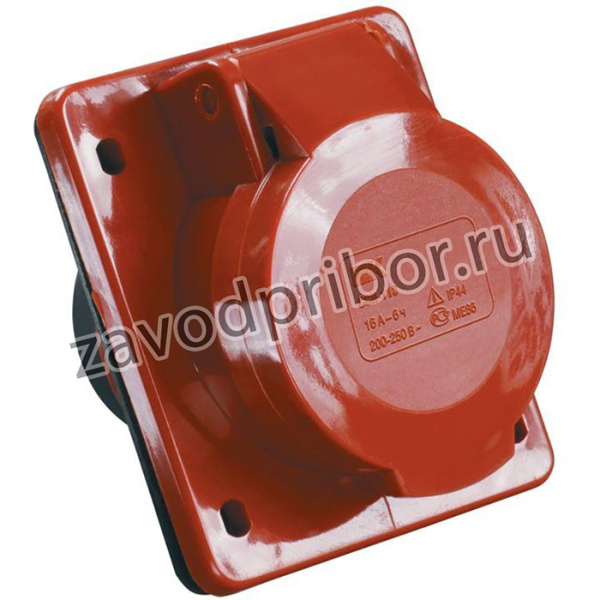 PSR42-016-4, Розетка встр. ССИ-414 16А-6ч 380В 3P+PE IP44 IEK