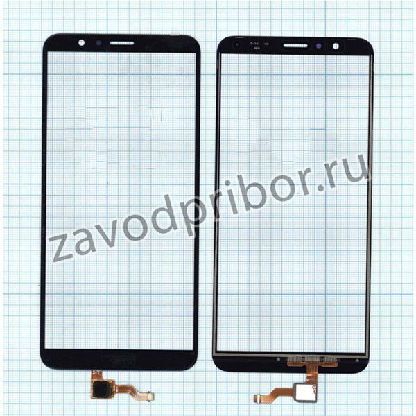 Сенсорное стекло (тачскрин) для Huawei Honor 7X черное