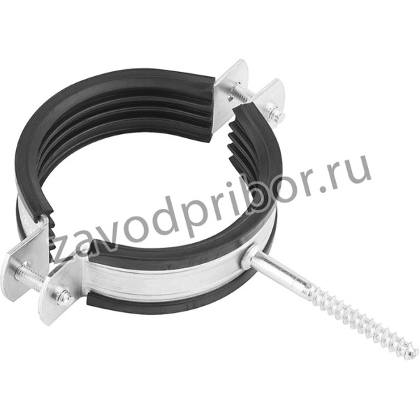Хомут трубный оцинкованный, 3", 100шт, оцинкованный, ЗУБР