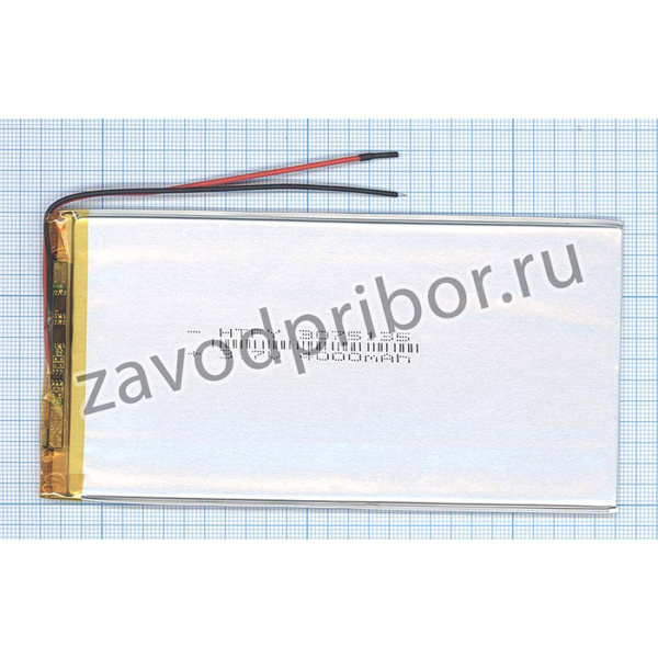 Аккумулятор универсальный 3x75x135 мм 3.8V 4000mAh Li-Pol (2 Pin)