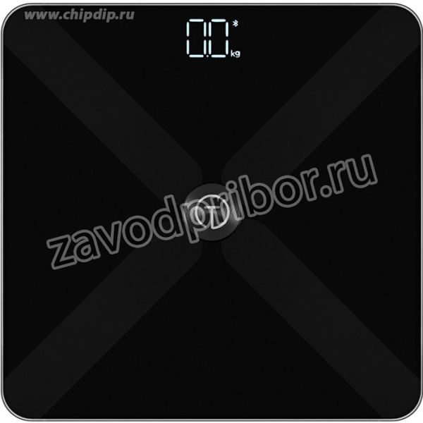Умные диагностические напольные весы черные
