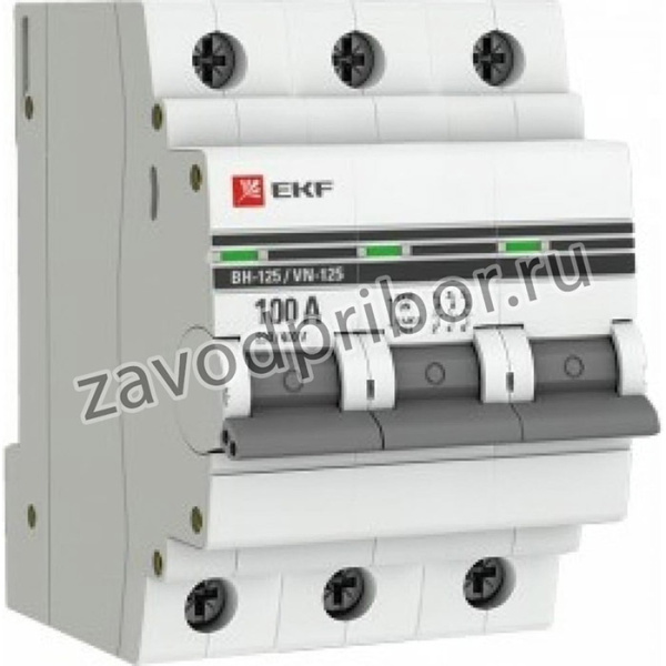 Выключатель нагрузки 3P 100А ВН-125 PROxima SQSL125-3-100-pro