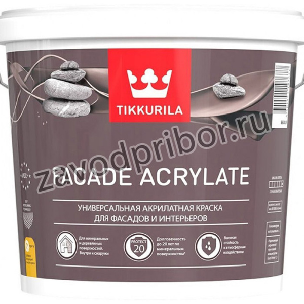 краска facade acrylate база с 9 л для фасадов 205611