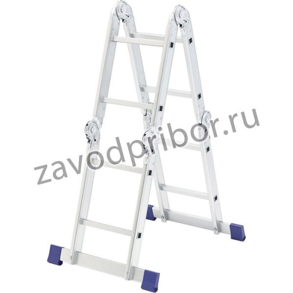 97879, Лестница шарнирная алюминиевая, 4х2, Россия// Сибртех