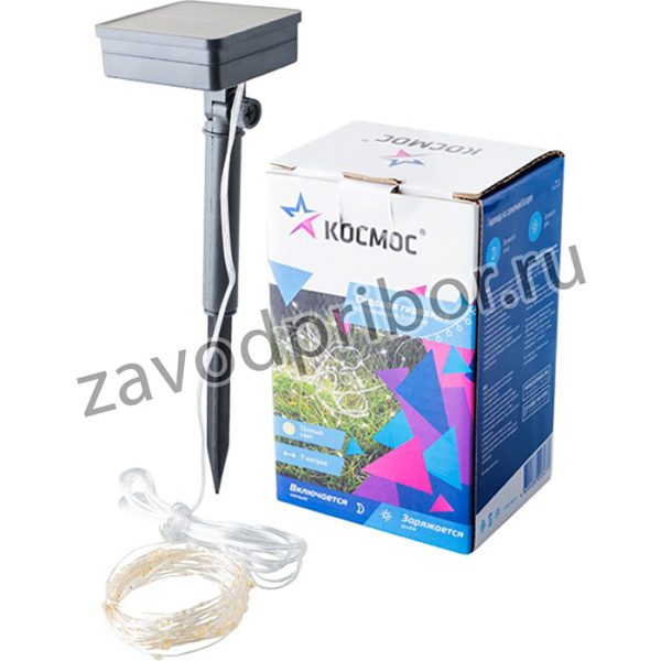 КОСМОС KOC_SOL197 с гирляндой, тёплый белый, 7м, Светильник