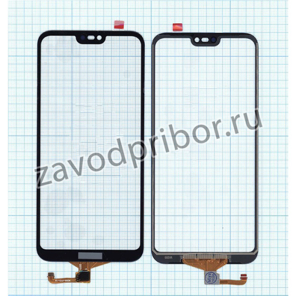Сенсорное стекло (тачскрин) для Huawei P20 Lite черное