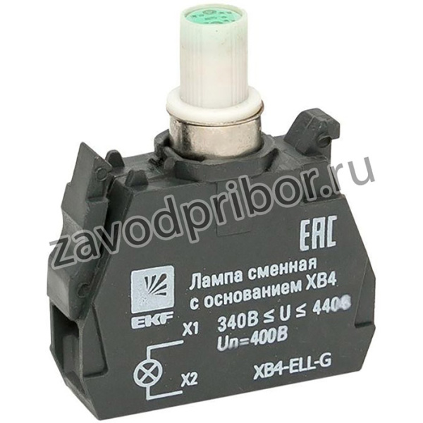 Лампа сменная с основанием XB4 зел. 400В PROxima EKF XB4-ELL-G