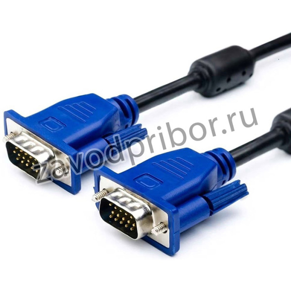 Bion Кабель VGA 15M/15M, экранированный, феритовые кольца, черный, 1.8м [BXP-VGA2-018]