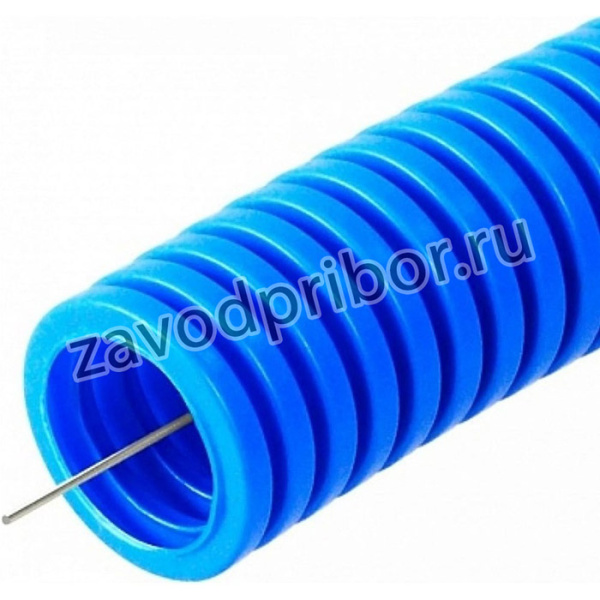 Труба гофрированная ПП лёгкая 350 Н не распространяющая горение синяя д16 10м PR02.0250
