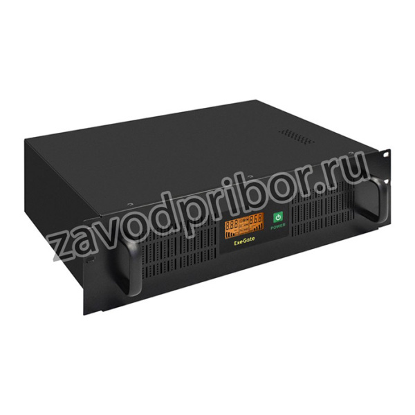ИБП ExeGate ServerRM UNL-1500.LCD.AVR. 2SH.4C13.RJ.USB.3U 1500VA/900W, LCD, AVR, 2*Schuko+4*C13, RJ45/11, USB, 3U, установка в стойку, Black