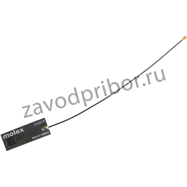 212570-0100, 824MHz-2170MHz Side-Fed Cellular Flexible Antenna, 100.00mm Cable Length